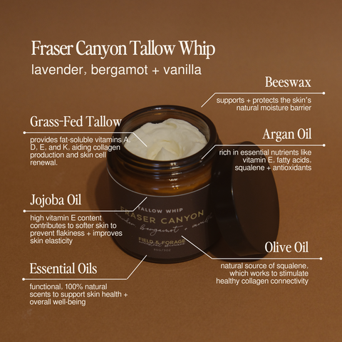 Fraser Canyon Whipped Tallow Balm | Lavender & Vanilla Tallow Skincare