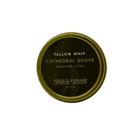 Cathedral Grove Whipped Tallow Balm | Cedar, Citrus & Pine Tallow Skincare