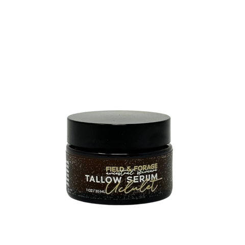 tallow facial serum night cream mature skin antiaging fine lines rewild beauty ancestral skincare