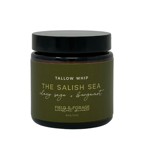 clary sage bergamot whipped tallow balm grass fed for men natural skincare ancestral rewild skin barrier